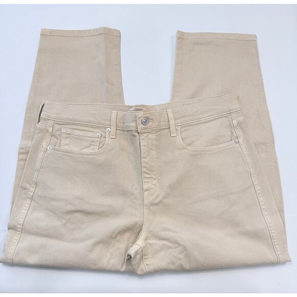 AYR The Beat Drop Cropped Barrel Leg‎ Jeans Womens Size 34 Straw Hat Beige 38x27 - Picture 3 of 10